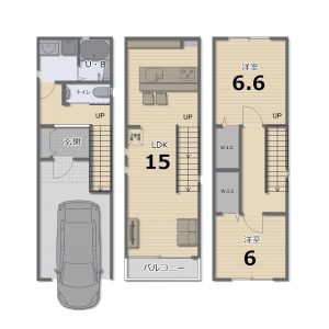 参考間取りプラン(2LDK+駐車1台)(間取)