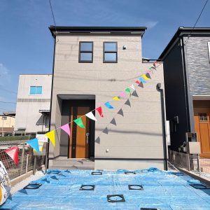 3月下旬に完成しました、新築戸建です(^^♪(外観)