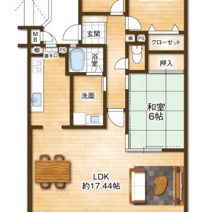 ８９．８７平米の３ＬＤＫ！(間取)