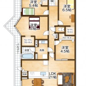 建物面積99.89平米・4LDK