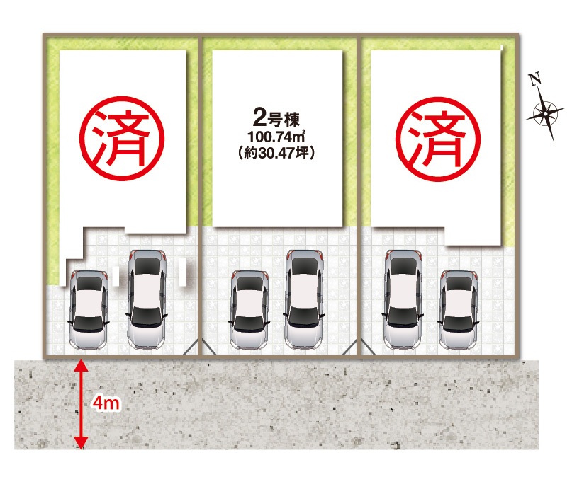 全３区画敷地図(間取)