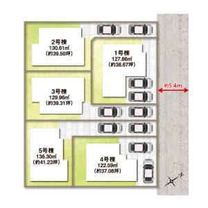 全五区画分譲開始！(間取)