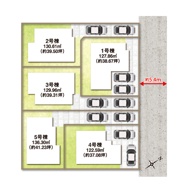 全五区画分譲開始!(間取) 全五区画分譲開始!(間取)