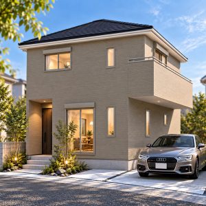 建物プラン例（外観イメージパース）建築会社のご紹介もおまかせください　建物プラン価格1796万円、建物プラン面積86.11㎡
