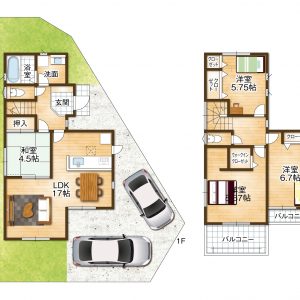 (4号地)価格4380万円・4LDK・土地面積131.22㎡・建物面積99.63㎡ (間取)