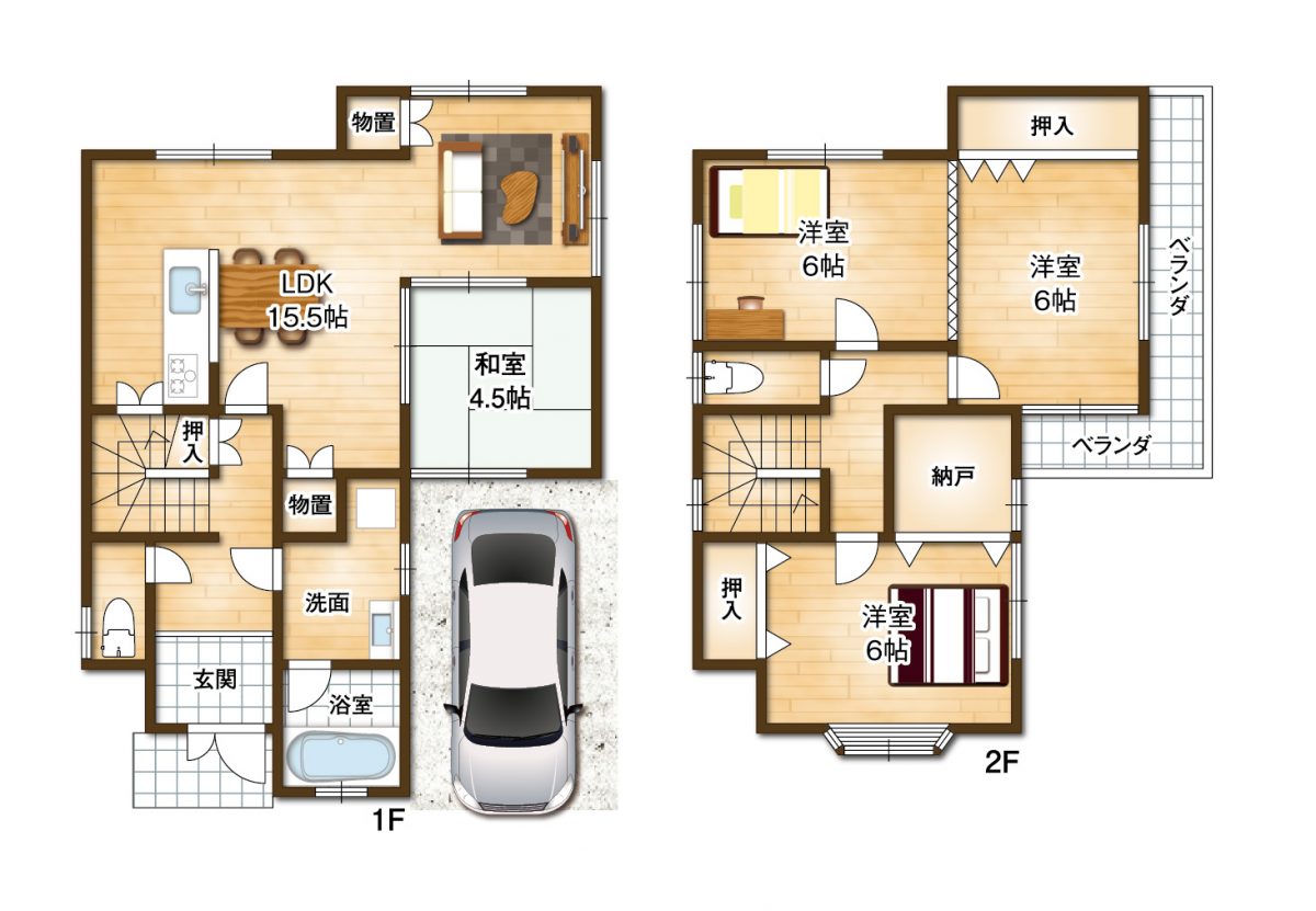 和室を備えたゆとりのある4LDKの二階建て住宅。ご家族それぞれのお部屋を確保しやすく、子供部屋や書斎、来客用のお部屋などライフスタイルに合わせて幅広く活用できます 和室を備えたゆとりのある4LDKの二階建て住宅。ご家族それぞれのお部屋を確保しやすく、子供部屋や書斎、来客用のお部屋などライフスタイルに合わせて幅広く活用できます