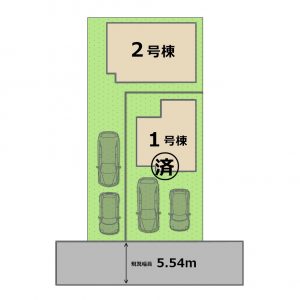2号地　土地面積：126.65㎡（約38.31坪）