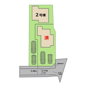 区画図　2号地のみの販売となりました