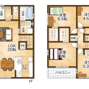 4LDK・土地面積149.08平米・建物面積101.01平米(間取)